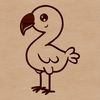 Free SVG Flamingo Design A stylized digital illustration of a flamingo in its natural habitat.