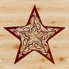 A stylized star design suitable for use in vector graphics projects.