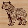 Beautiful Wild Animal Vector Art An ornately designed image of a wild animal, a bear, created as an SVG file for digital use.