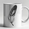 Free SVG Clip Art for Digital Design A high-quality vector illustration of a single feather, suitable for digital design projects.