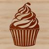 Beautiful Cupcake SVG Clipart A decorative cupcake design suitable for various digital cutting machines and vector editing software.