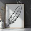Beautiful SVG Feather Design for Digital Use A single feather designed as a vector graphic, suitable for digital applications.