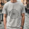 Vector illustration of a delicate spider web with intricate details.