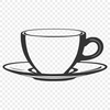 Beautiful Clip Art Teacup A digital illustration of a teacup, ideal for vector graphics projects.