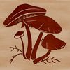 Illustrated mushroom graphic suitable for digital use, including web design and print projects.