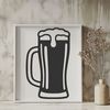 Glass Beer Icon A graphic representation of a beer in a glass, designed as a vector image.