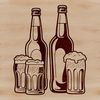 Vector Artwork of a Glass Containing Beer A digital illustration of a glass containing beer, suitable for vector art and commercial use.