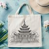 Free SVG Buddhist Place of Worship Design Vector representation of a Buddhist place of worship, ideal for various design applications.
