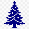 A stylized illustration of a Christmas tree in a festive holiday setting.