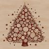 Festive Vector Christmas Tree Design Illustrated Christmas tree in vector format with green foliage and ornaments.