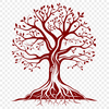 Branching Foliage Vector Graphic A detailed illustration of a tree with branching foliage, suitable for graphic design and cutting machine applications.