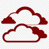 Free SVG Cloud Clip Art Design A stylized illustration of a white cloud against a light blue sky background.