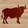 Rural Cow Silhouette An SVG graphic of a single cow in a simple background.