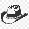 Western Style Icon A stylized illustration of a classic cowboy hat in vector format.