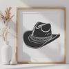Beautiful Line Art Cowboy Hat Graphic A classic cowboy hat designed as a vector graphic.