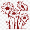 Free Vector Daisies for Design Projects A high-quality digital illustration of a daisy flower, suitable for vector design and commercial or personal use.