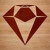 Stylized Diamond Clip Art A stylized 2D representation of a diamond shape made up of lines and curves.