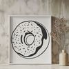 Sweet Dessert Design A digital representation of a sweet dessert donut, ideal for vector graphics and design.