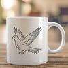 Free Vector Dove Clip Art A white dove perched on a branch, created as a vector graphic in SVG format.