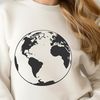 Beautiful World Map Design A 2D illustration of the Earth, created as a vector graphic.