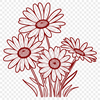 White Daisy Graphic An isolated vector graphic of a single white daisy with yellow center.