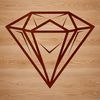 Simple Diamond Vector Icon A simple line drawing of a diamond shape, suitable for vector art projects.