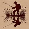 Fishing rod SVG vector art for web design