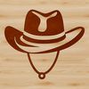 Classic Cowboy Design A classic cowboy hat design, ideal for crafting and DIY projects.