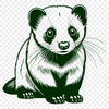 An SVG graphic featuring a playful ferret character.