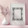 A digital vector graphic frame designed with precision and detail.