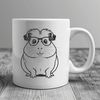 Whimsical Guinea Pig Icon A smiling guinea pig wearing glasses in a playful pose.