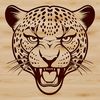 Wild Feline Design Large predatory big cat with distinctive spots, suitable for vector art designs.