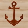 Beautiful Rope Detail Anchor Design Anchor design with rope detail, suitable for nautical-themed projects.