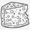 Delicious Graphic Cheese Slice A high-quality graphic illustration of a wedge of cheese in vector format.
