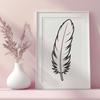 Vector Feather Icon for Design Projects Simple feather icon in vector format, ideal for graphic design projects.