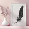 A detailed design of a feather, created as a scalable vector graphic (SVG).