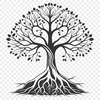 Beautiful Free SVG Tree Clip Art Image A detailed tree illustration suitable for vector art projects.