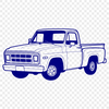 Detailed Pickup Truck Design SVG A detailed illustration of a pickup truck, suitable for vector art projects.