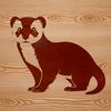 Customizable Ferret SVG Design Illustrative ferret graphic in vector format, suitable for digital use and customization.