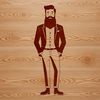 SVG Image of a Man with Beard A vector illustration of an adult male figure with a beard.