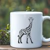 Giraffe Illustration in High-Resolution SVG Format A vector illustration of a giraffe, commonly found in safari animal collections.