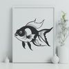 Cute Aquatic Friend Illustration A simple graphic representation of a small aquatic animal with scales and fins.