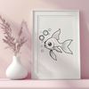 Beautiful Goldfish Vector Art A digital vector art representation of a goldfish, suitable for various uses including commercial projects.