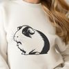 Guinea Pig Illustration for Crafting A detailed illustration of a guinea pig, suitable for graphic design and crafting projects.