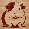 Detailed Guinea Pig SVG Template A cute and detailed illustration of a guinea pig.