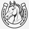 SVG horse shoe cut file for Cricut design