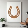 Horse shoe stencil design for laser engrave