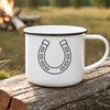 Vector design of a horse shoe as a cut file for Cricut and laser cutter