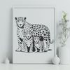 Fierce Jaguar Illustration A large cat with distinctive spots, native to the Americas.