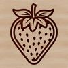 Ripe Strawberry Vector Graphics A digital representation of a ripe strawberry, suitable for vector graphics and design projects.